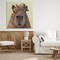 Stupell Industries Capybara with Straw Hat Canvas, design by Studio Bautista